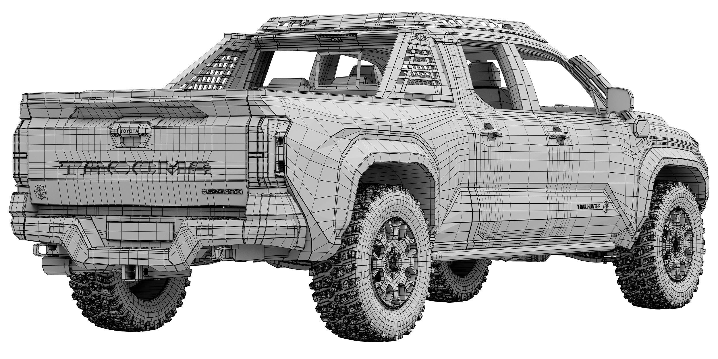 Toyota Tacoma Trailhunter 2024 3D model_16