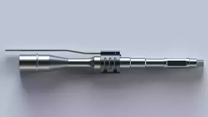 AR15 - M4A1 - barrel and gas block  - NATO - High-poly