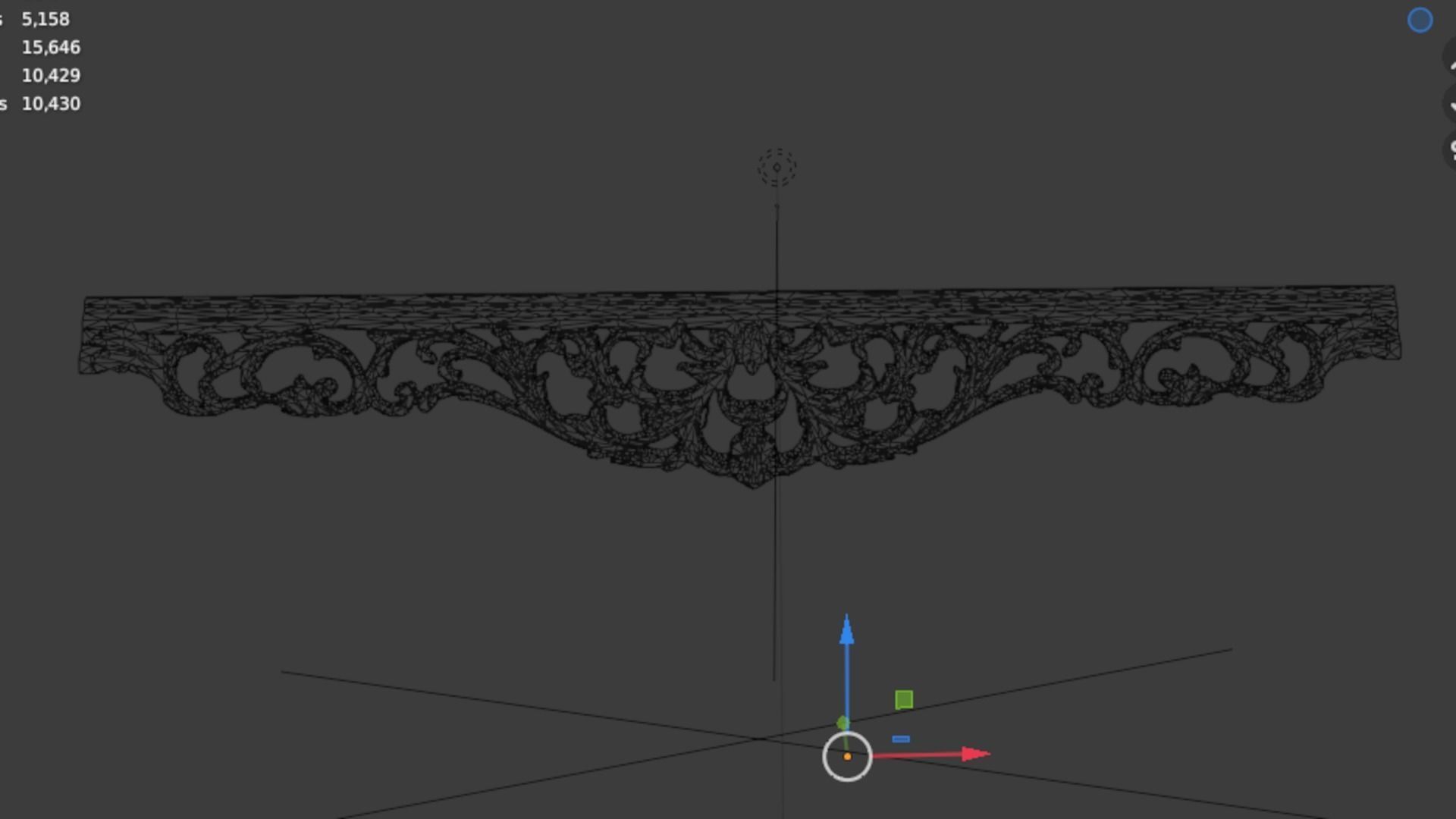 Classic carved decor ornament 389 3D model_5