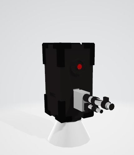 Low Poly Drone  Low-poly 3D model_1
