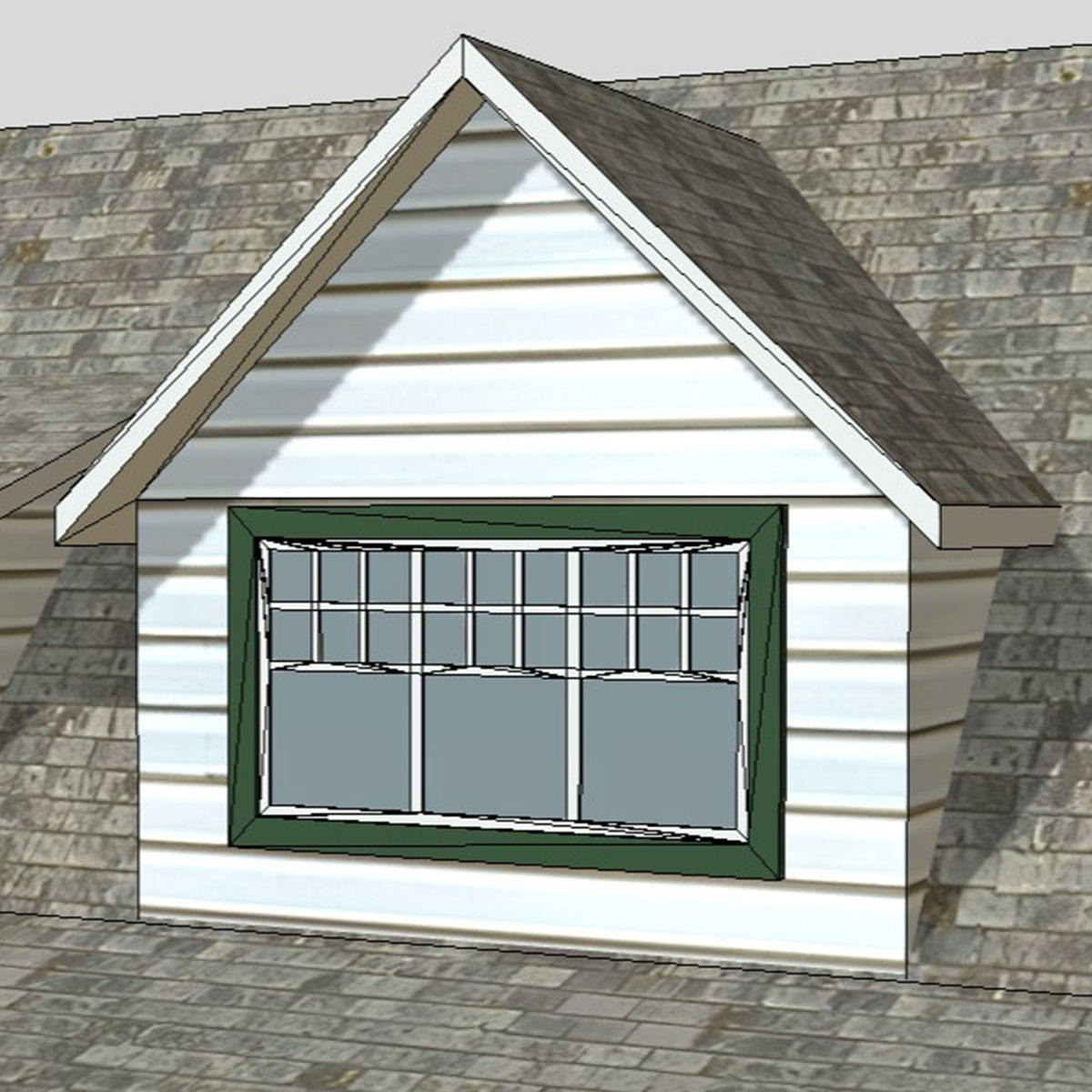 American Style Cottage - Town House Model Low-poly 3D model_7