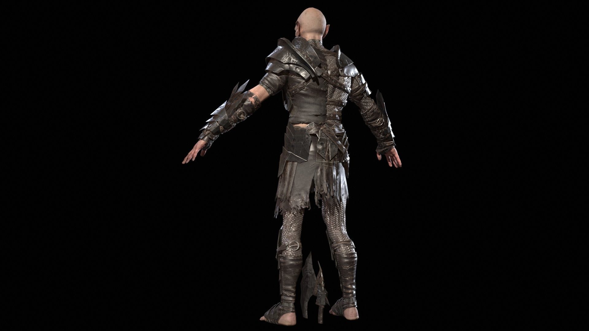 SkinnyOrc5 Low-poly 3D model_17