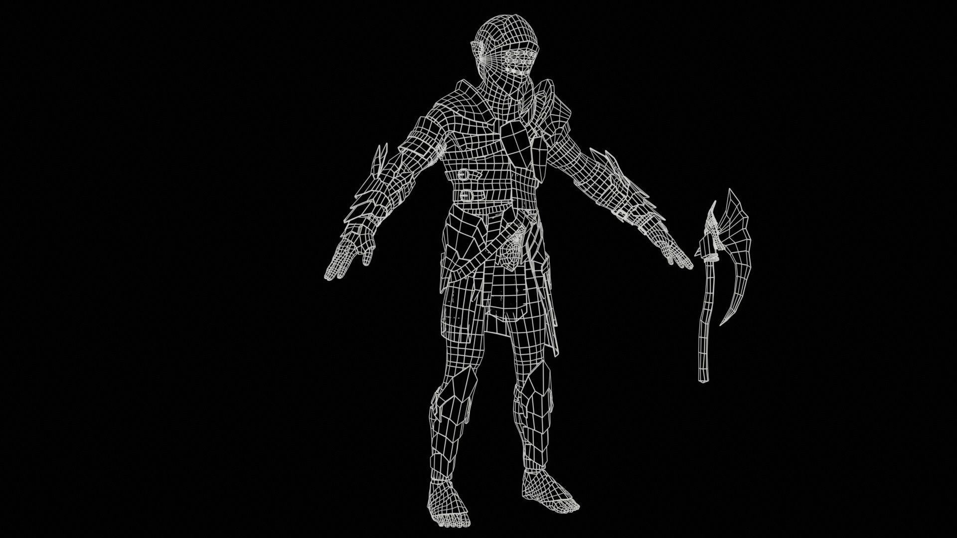 SkinnyOrc5 Low-poly 3D model_12