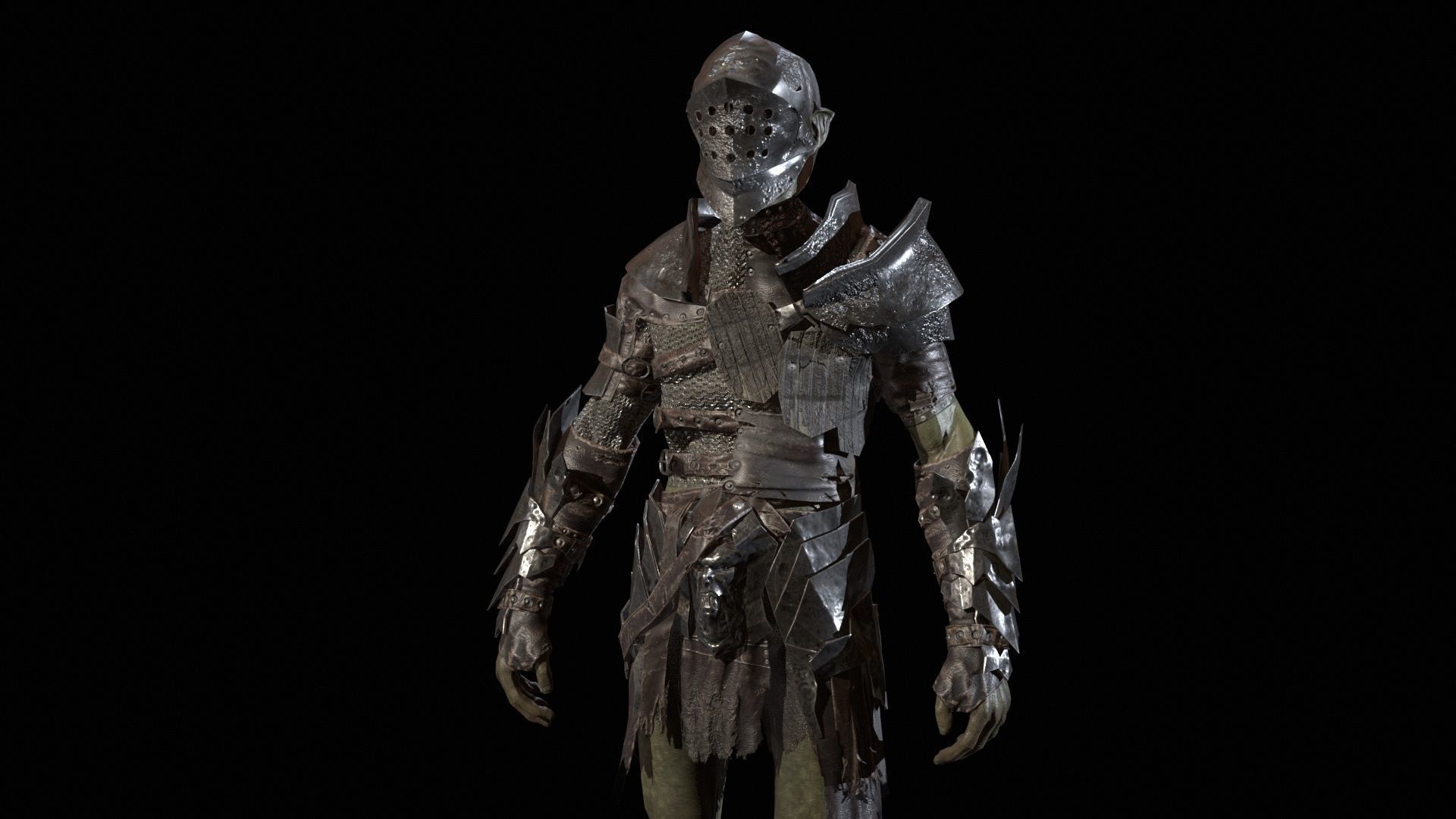 SkinnyOrc5 Low-poly 3D model_21