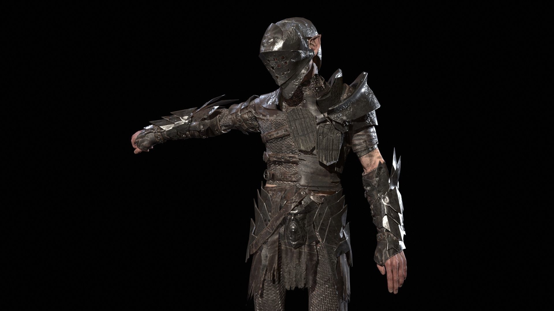 SkinnyOrc5 Low-poly 3D model_20