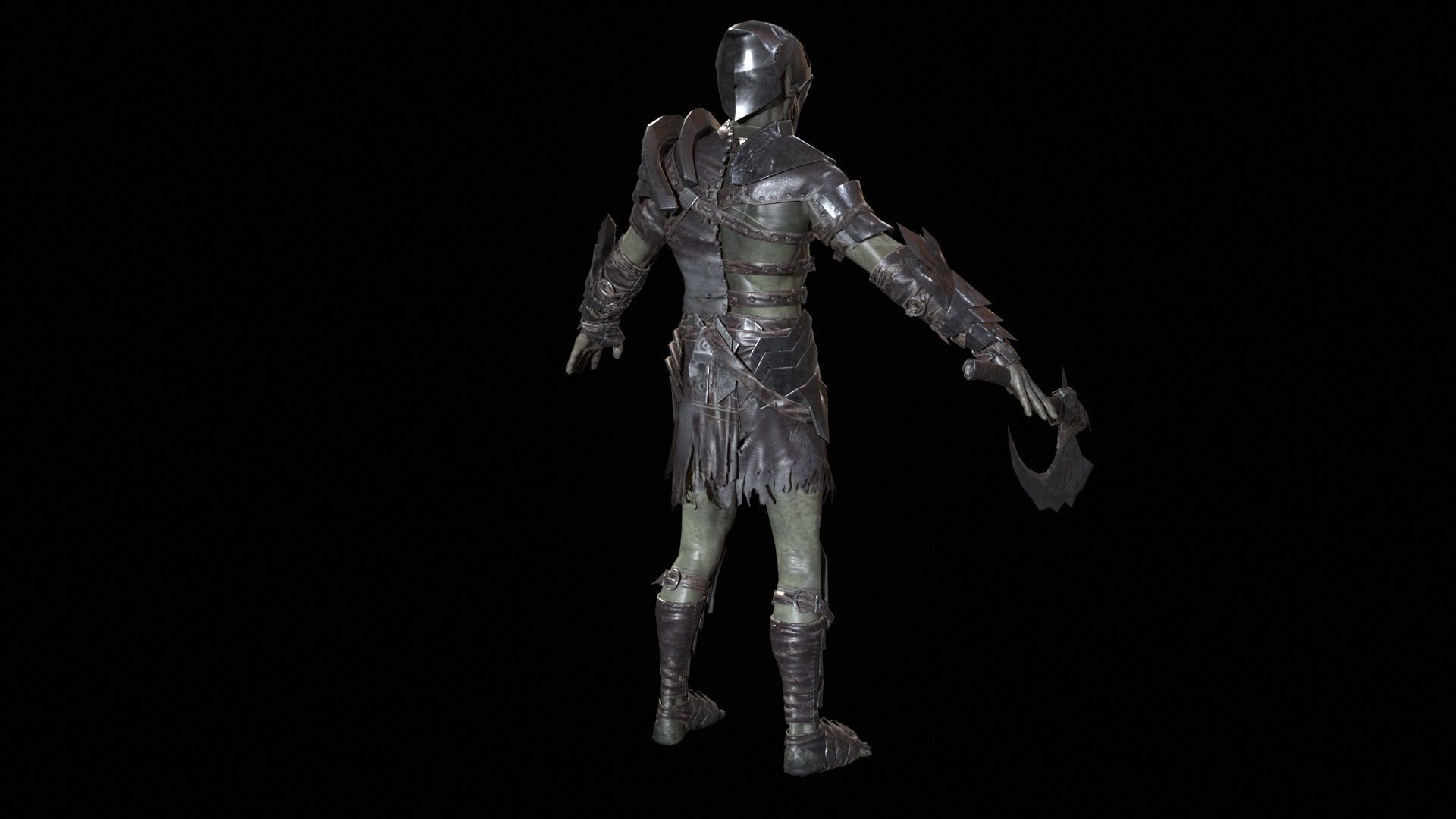 SkinnyOrc5 Low-poly 3D model_7
