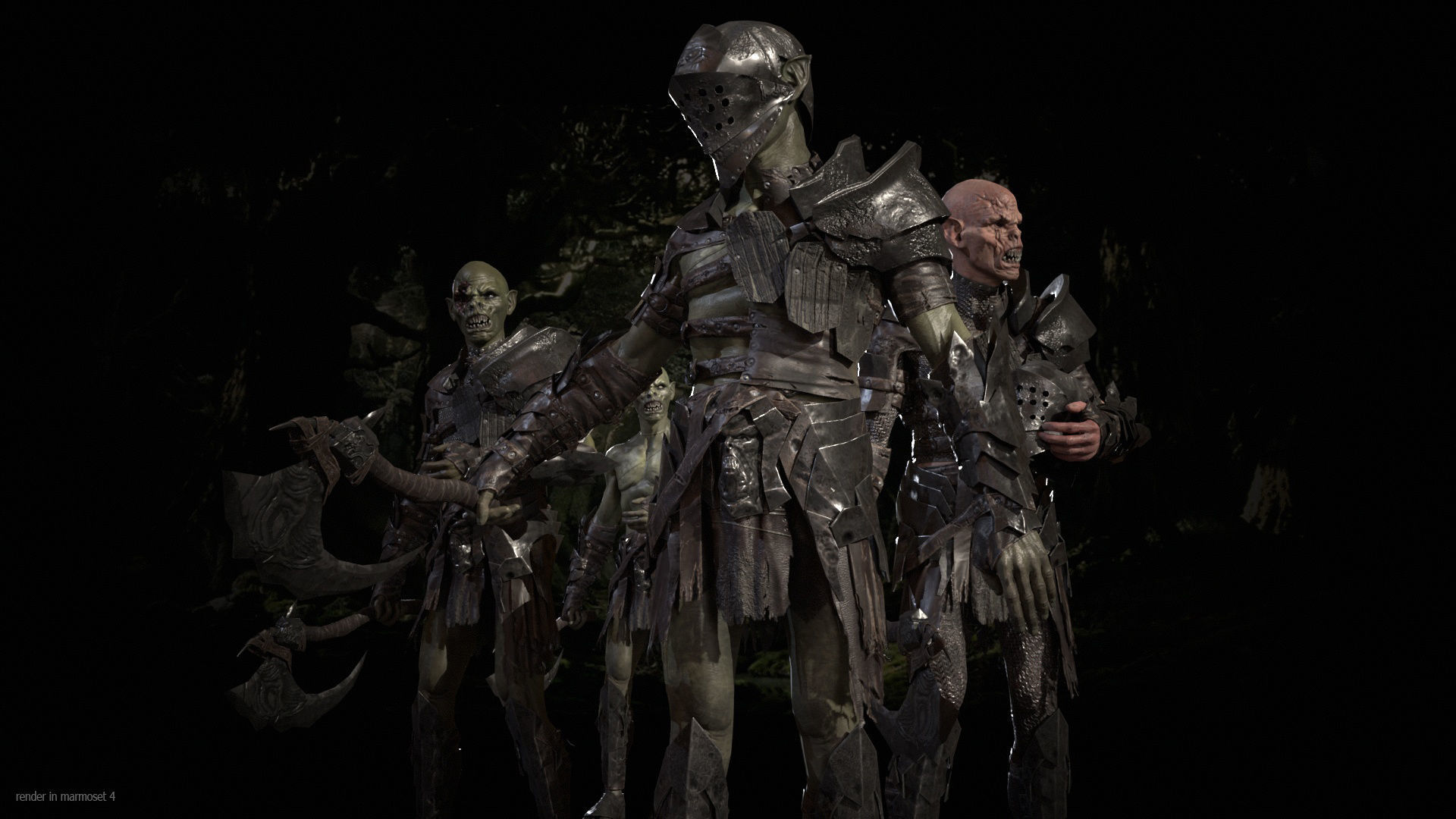 SkinnyOrc5 Low-poly 3D model_3