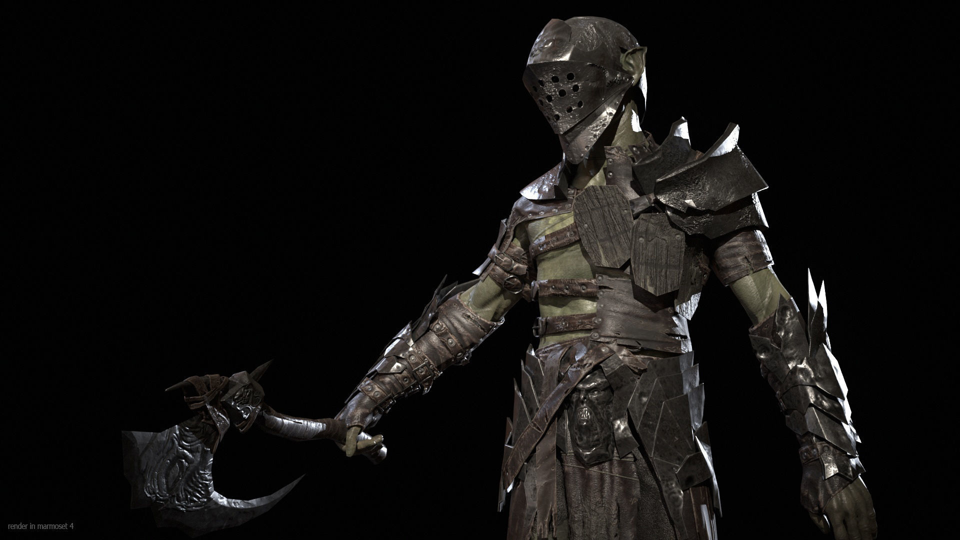 SkinnyOrc5 Low-poly 3D model_5