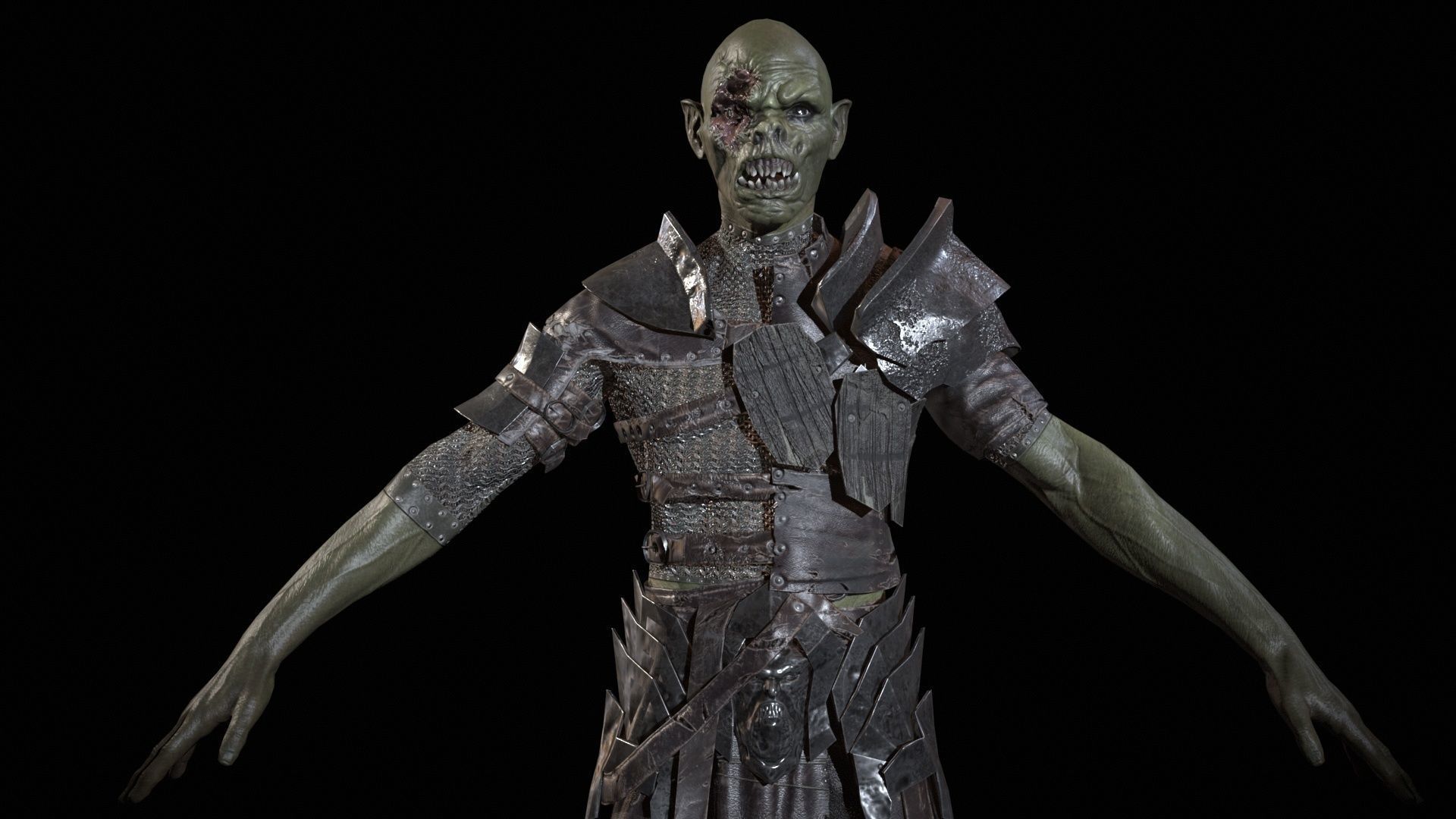 SkinnyOrc5 Low-poly 3D model_16