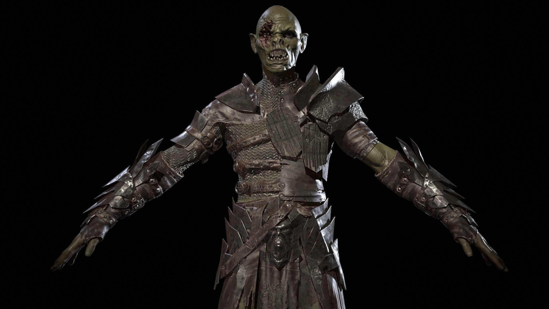 SkinnyOrc5 Low-poly 3D model_15