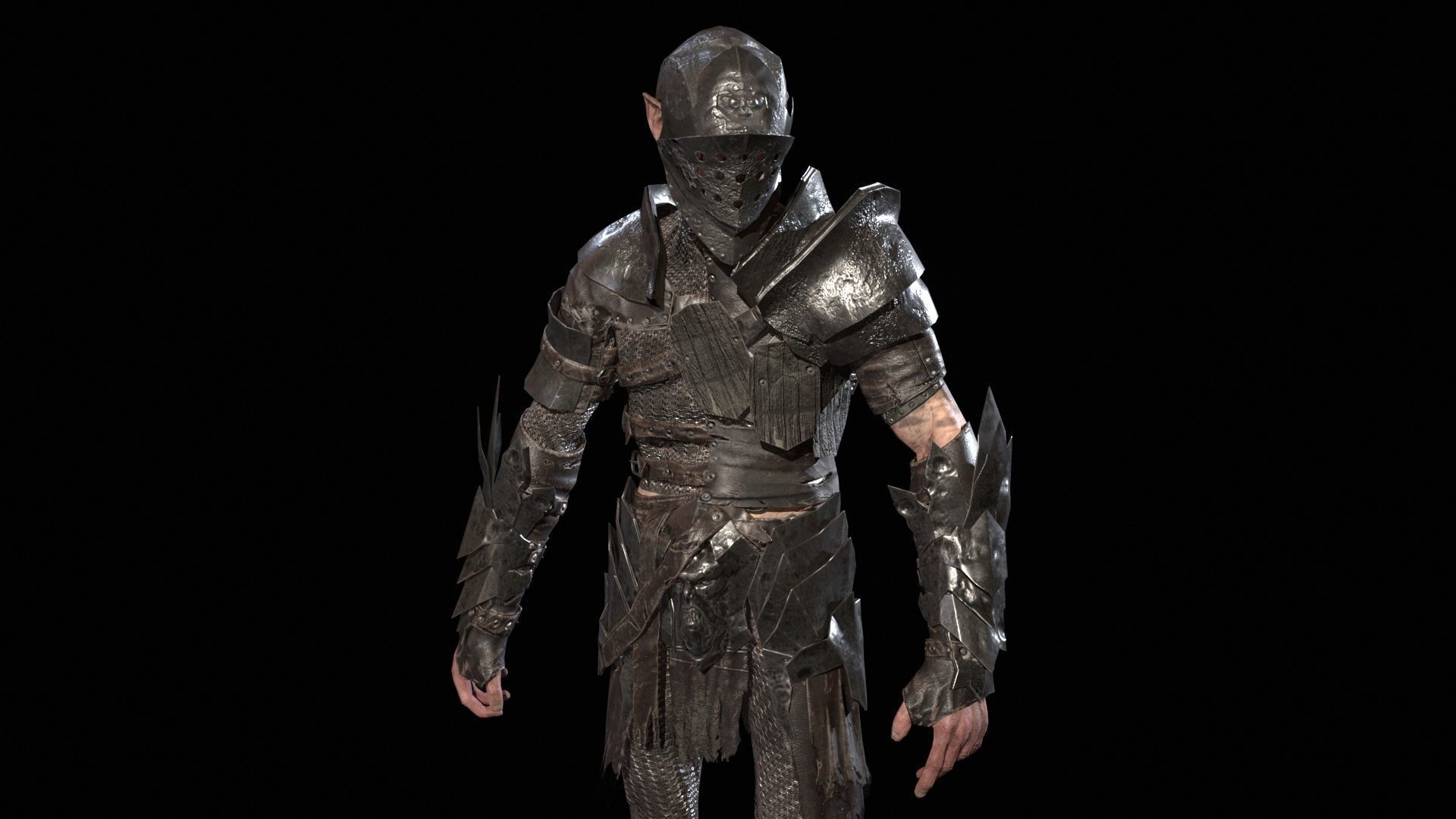 SkinnyOrc5 Low-poly 3D model_19