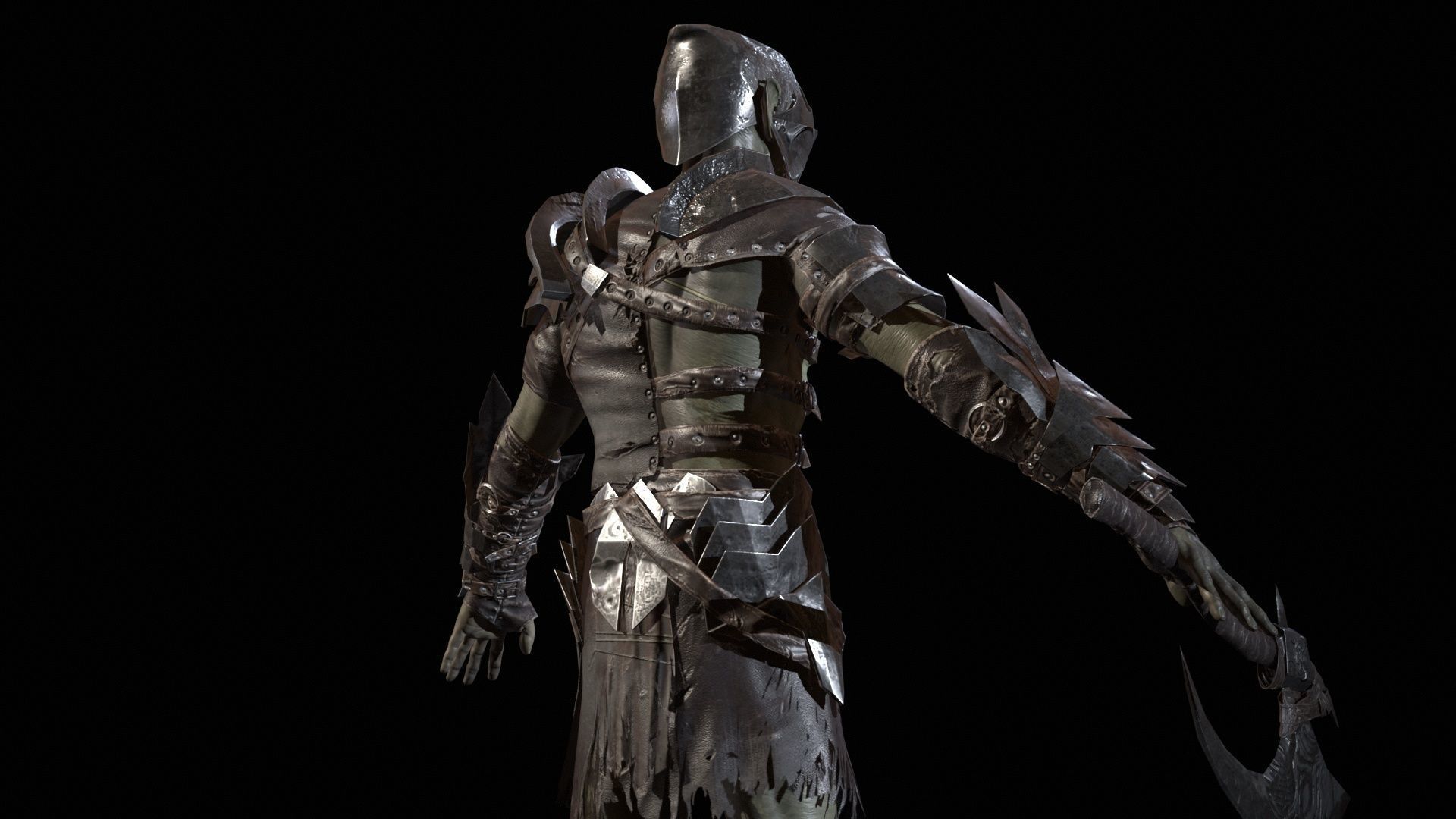 SkinnyOrc5 Low-poly 3D model_8