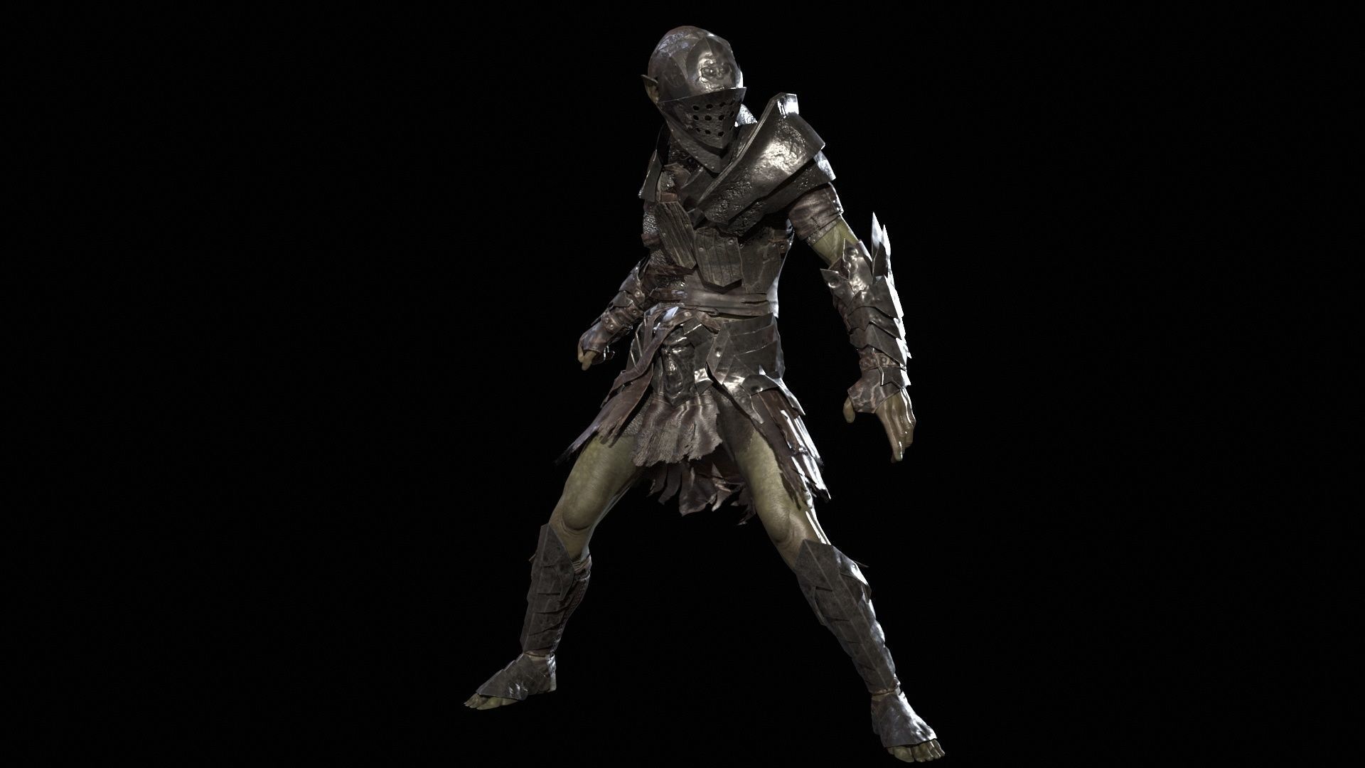 SkinnyOrc5 Low-poly 3D model_22