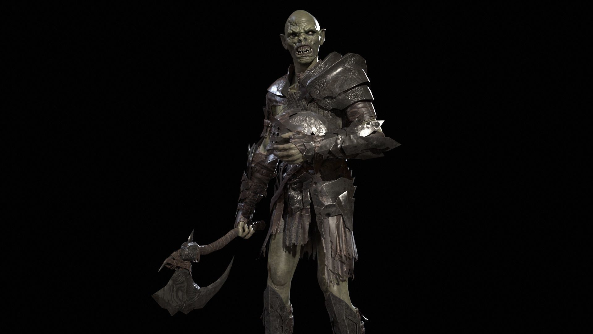 SkinnyOrc5 Low-poly 3D model_9