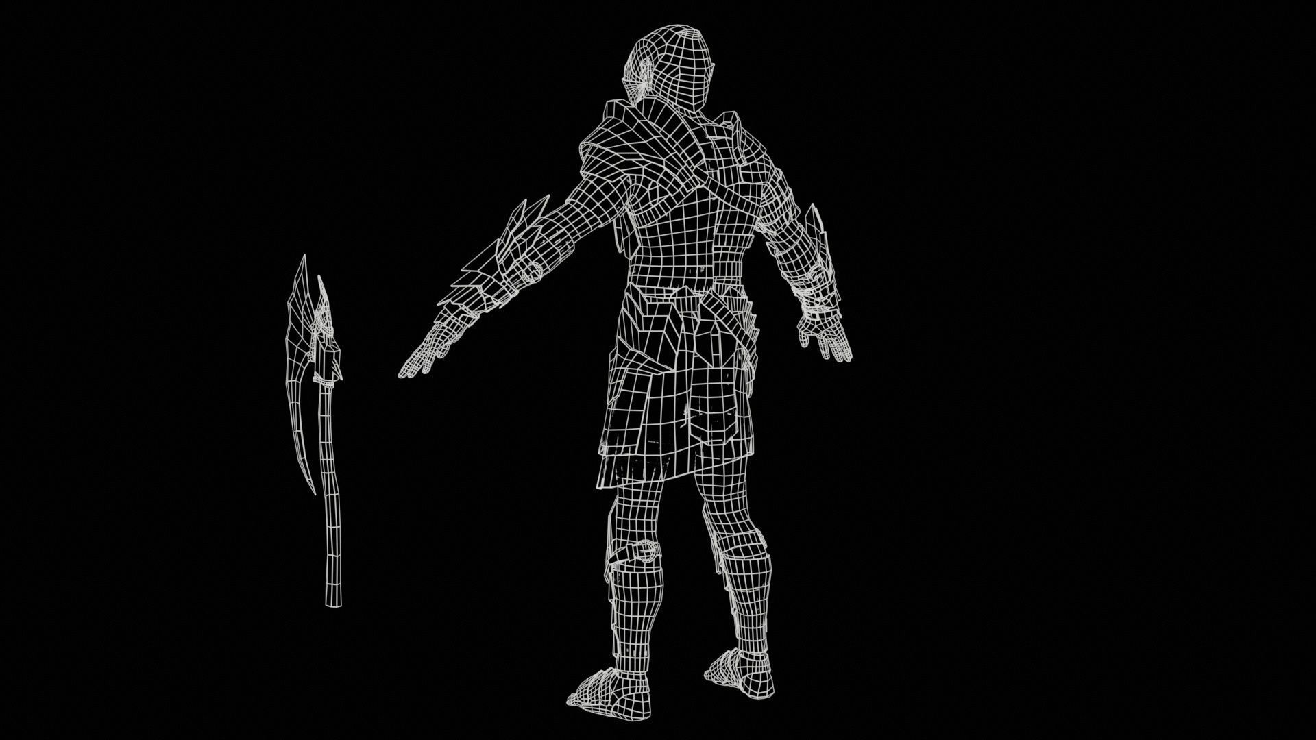 SkinnyOrc5 Low-poly 3D model_10