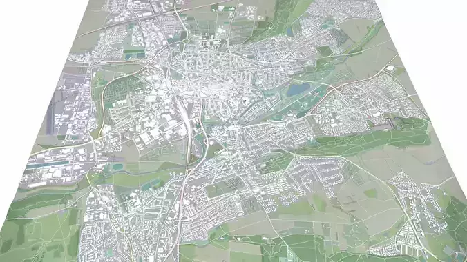 Cityscape Hildesheim Germany 3D model