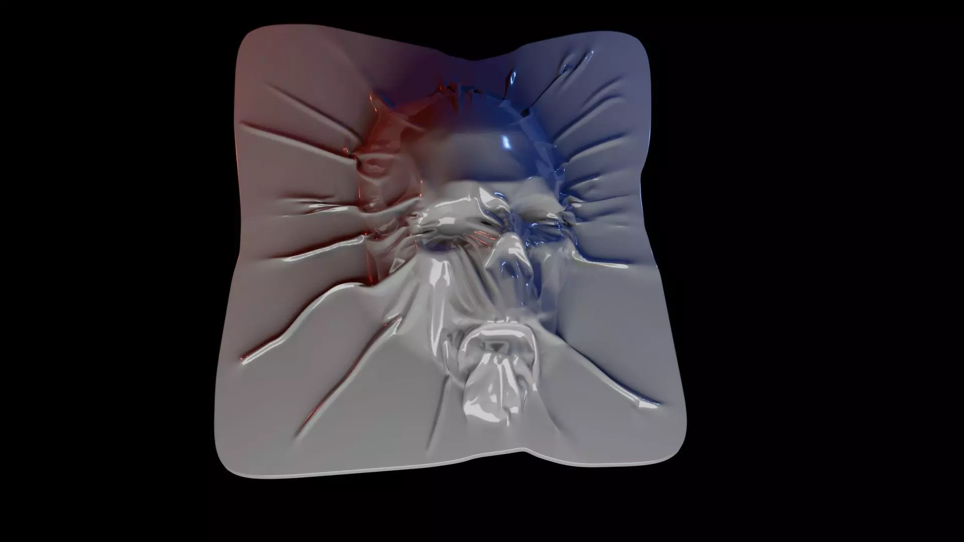 Skull Ghosts thru the wall - Halloween fridge magnets 3D print model_0