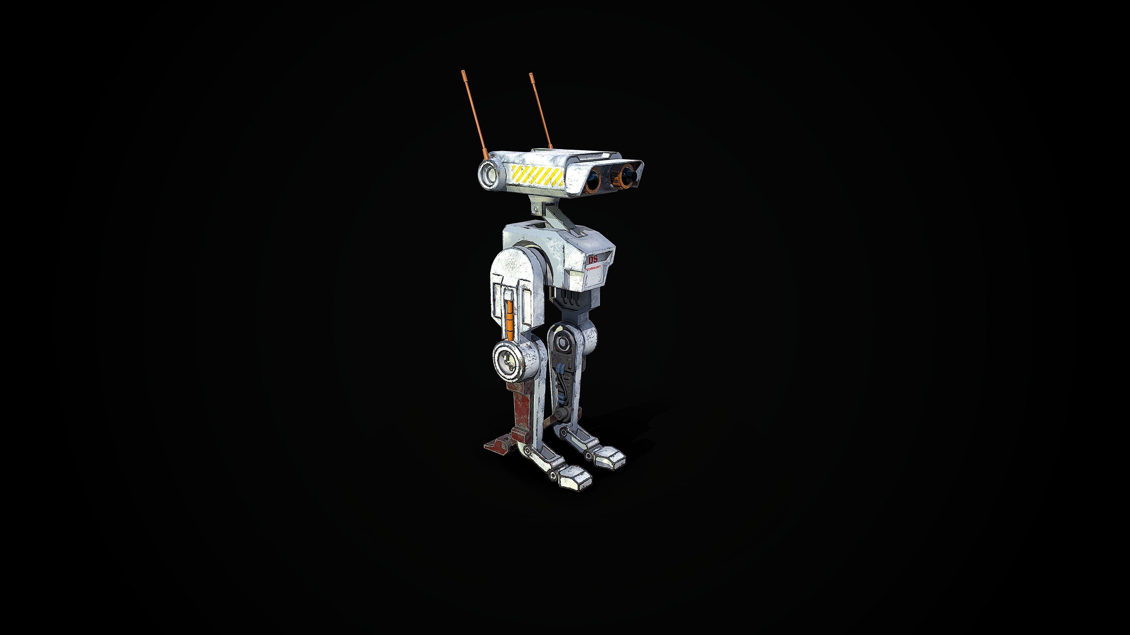 Robot Low-poly 3D model_2