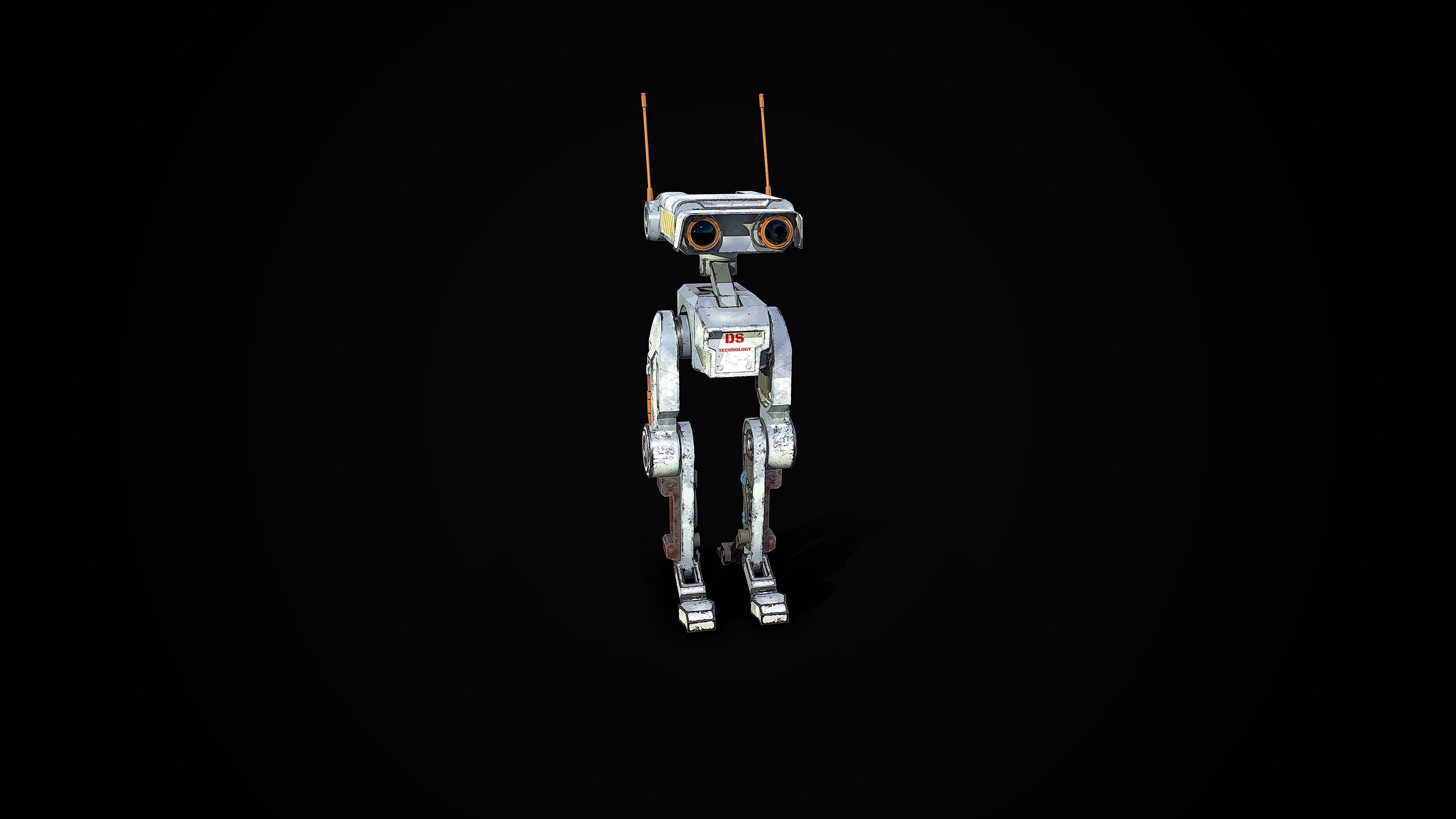Robot Low-poly 3D model_1