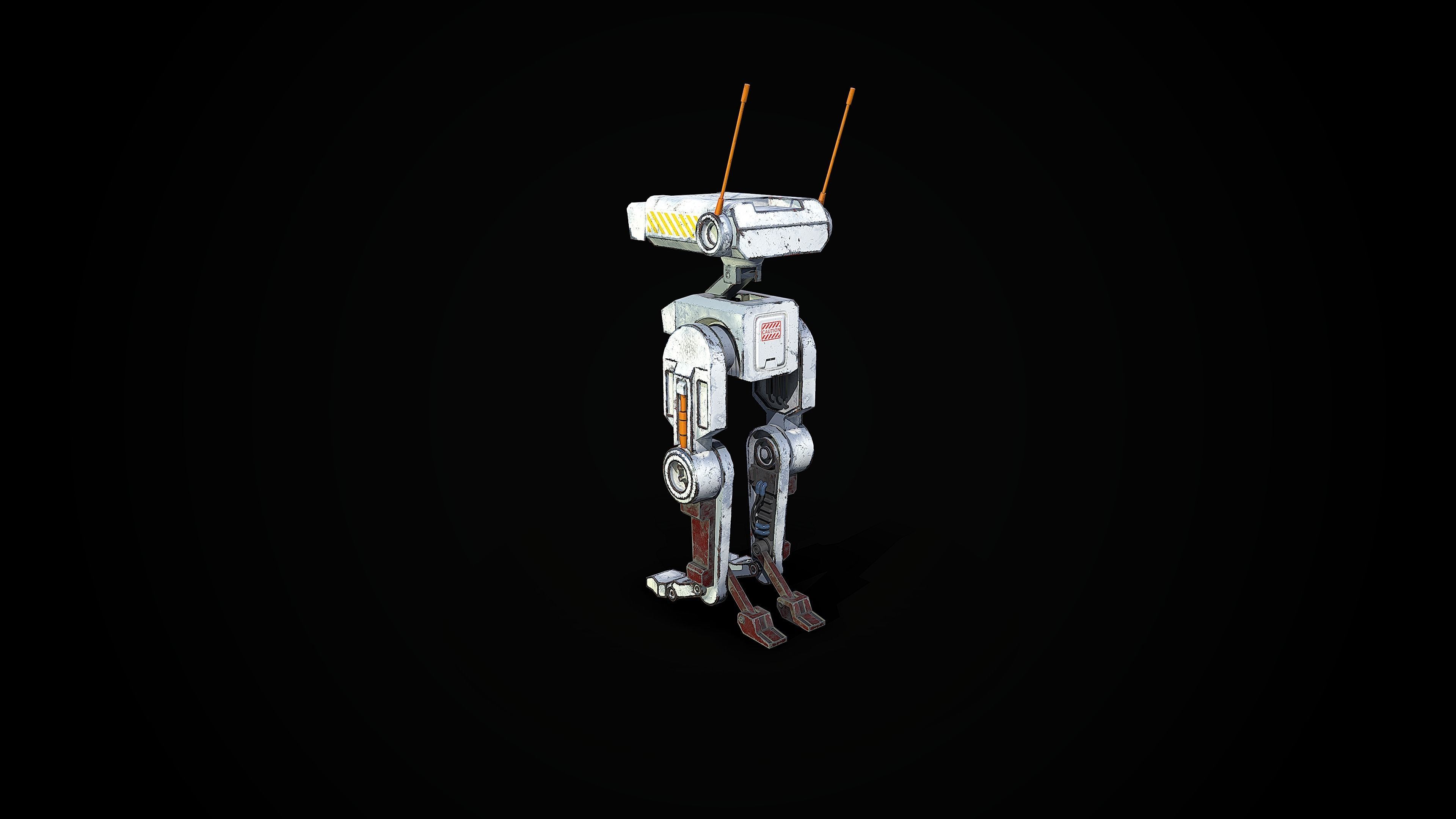 Robot Low-poly 3D model_4