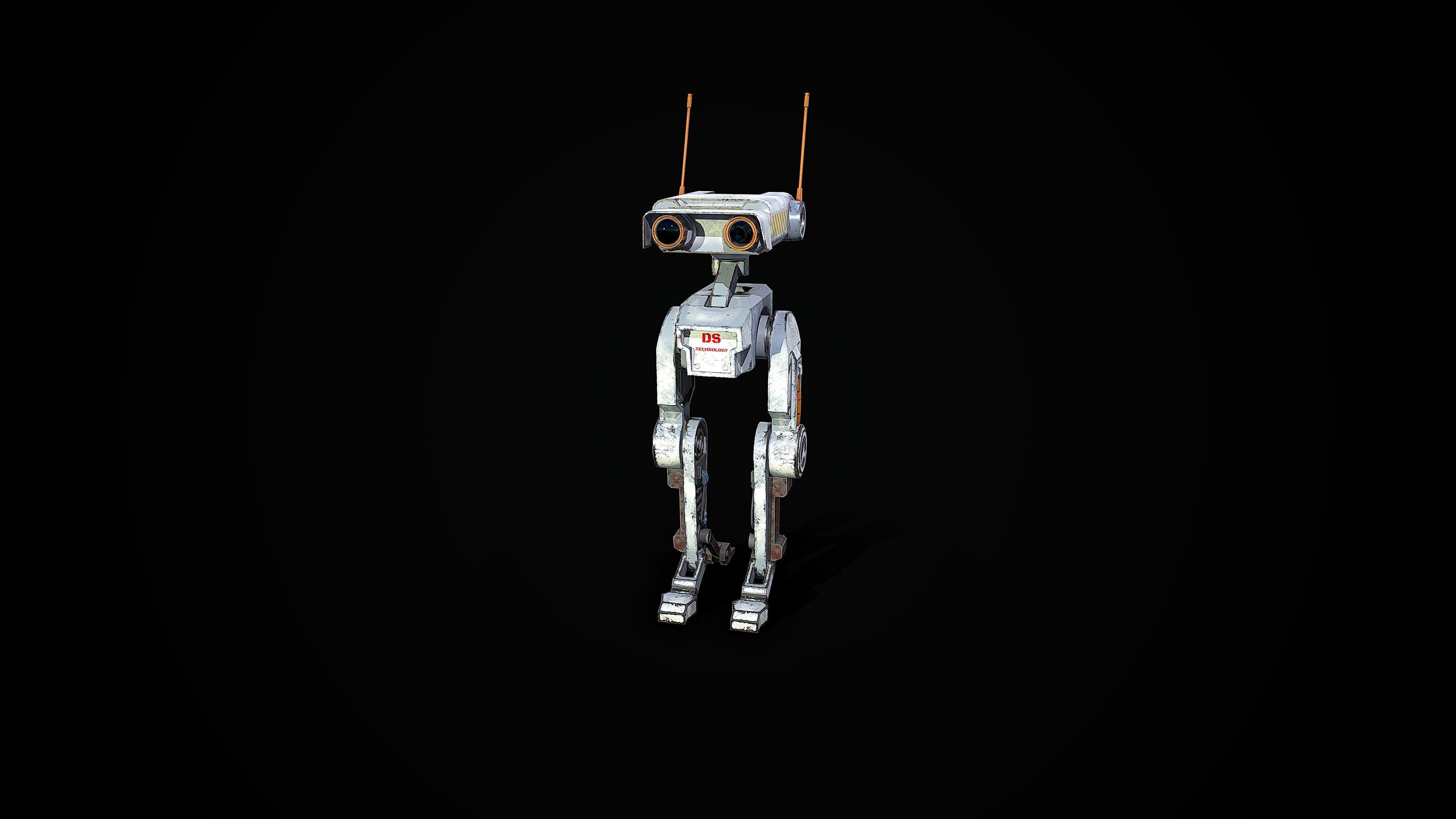 Robot Low-poly 3D model_5