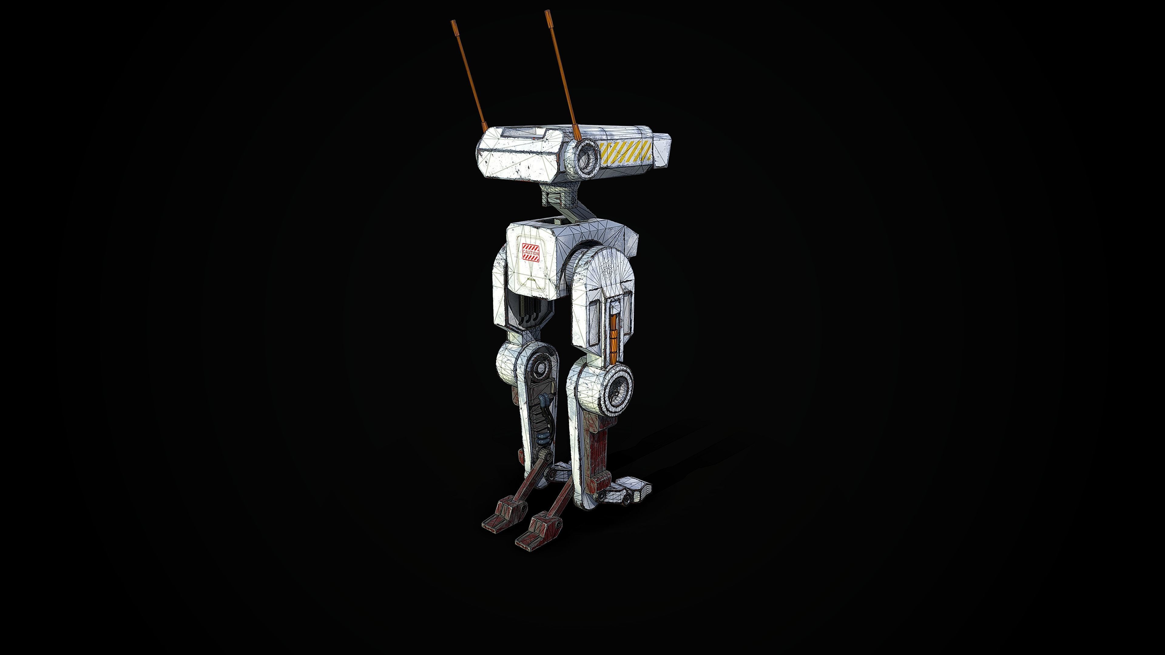 Robot Low-poly 3D model_8