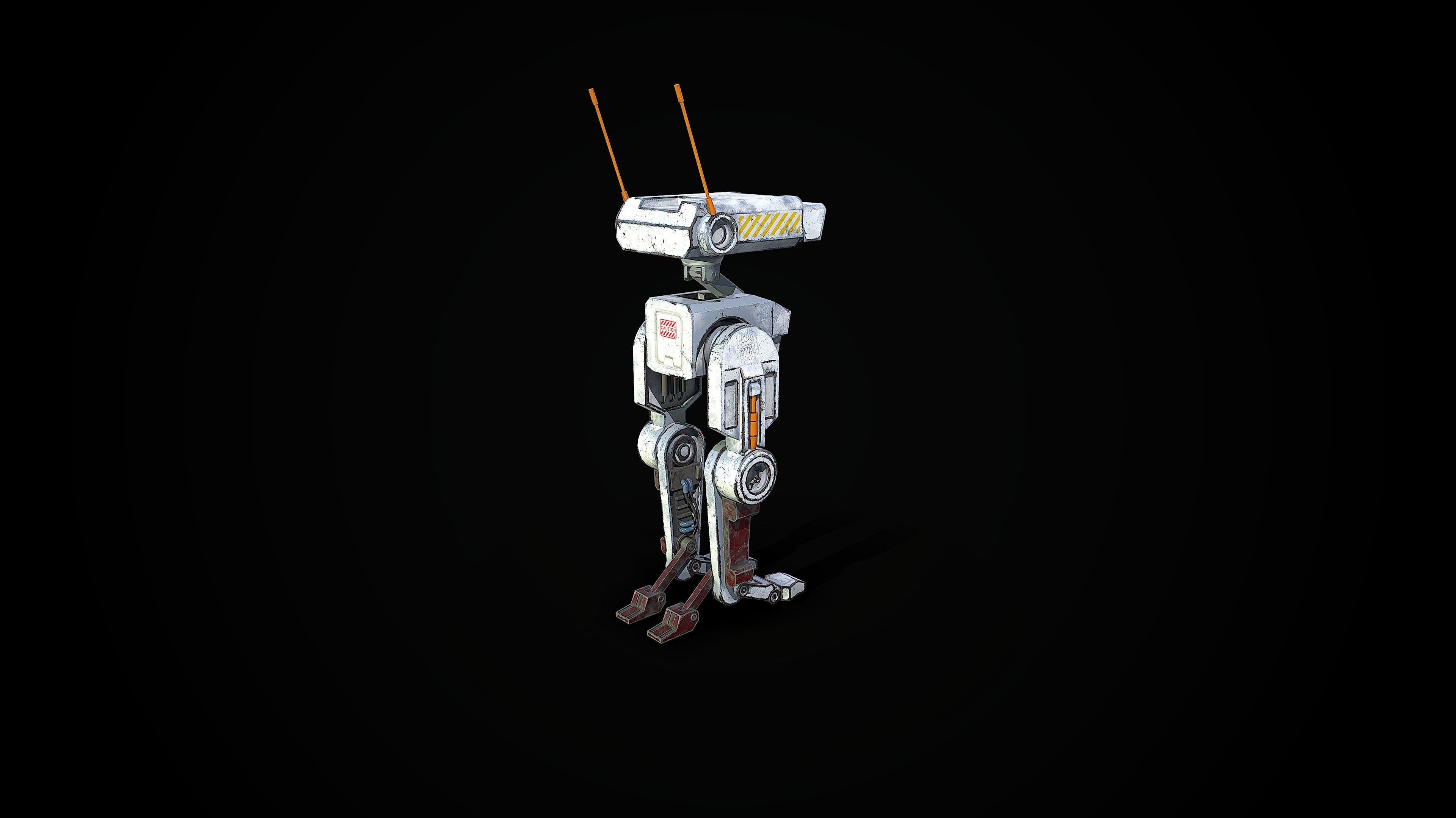 Robot Low-poly 3D model_3