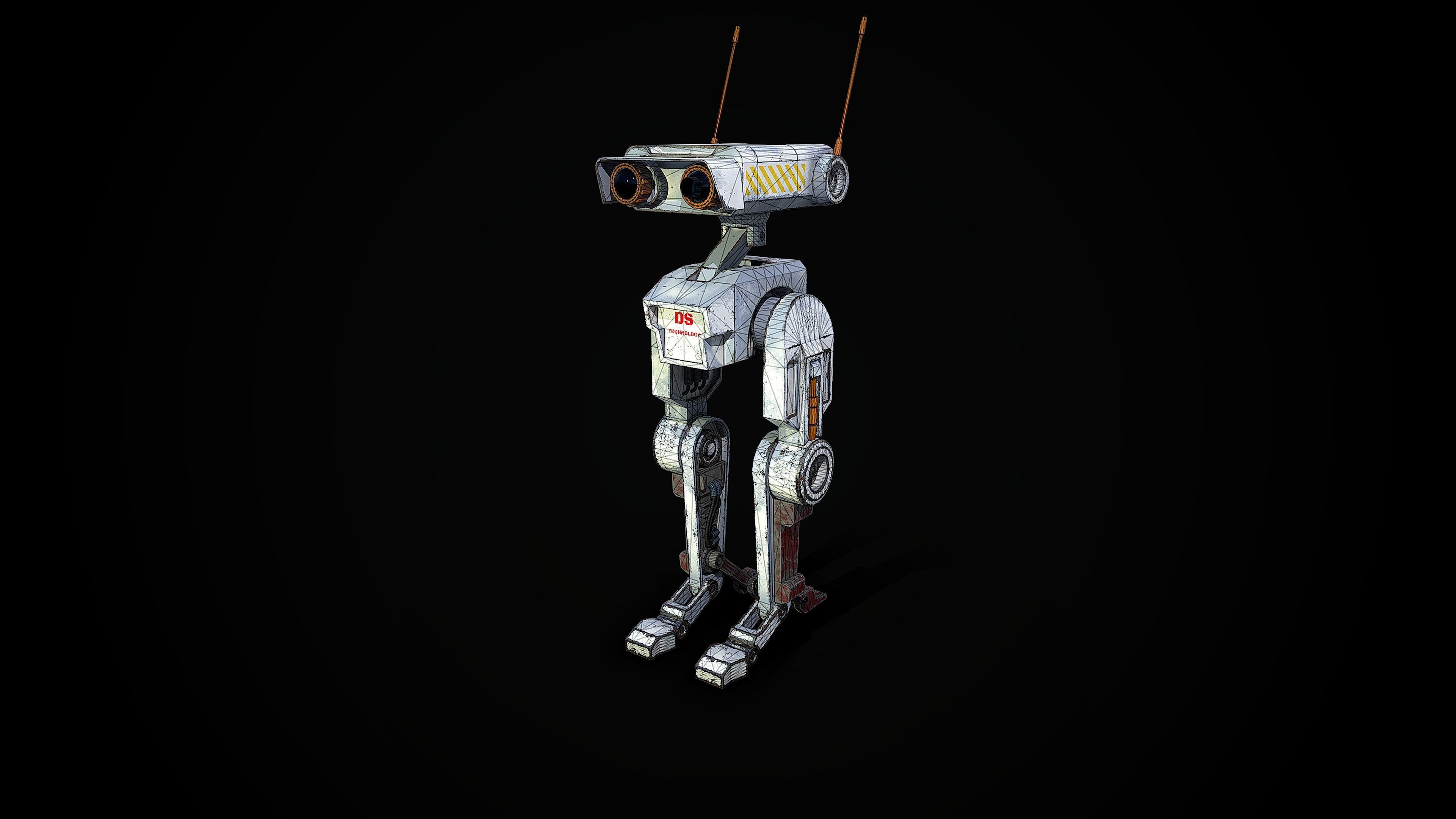 Robot Low-poly 3D model_7