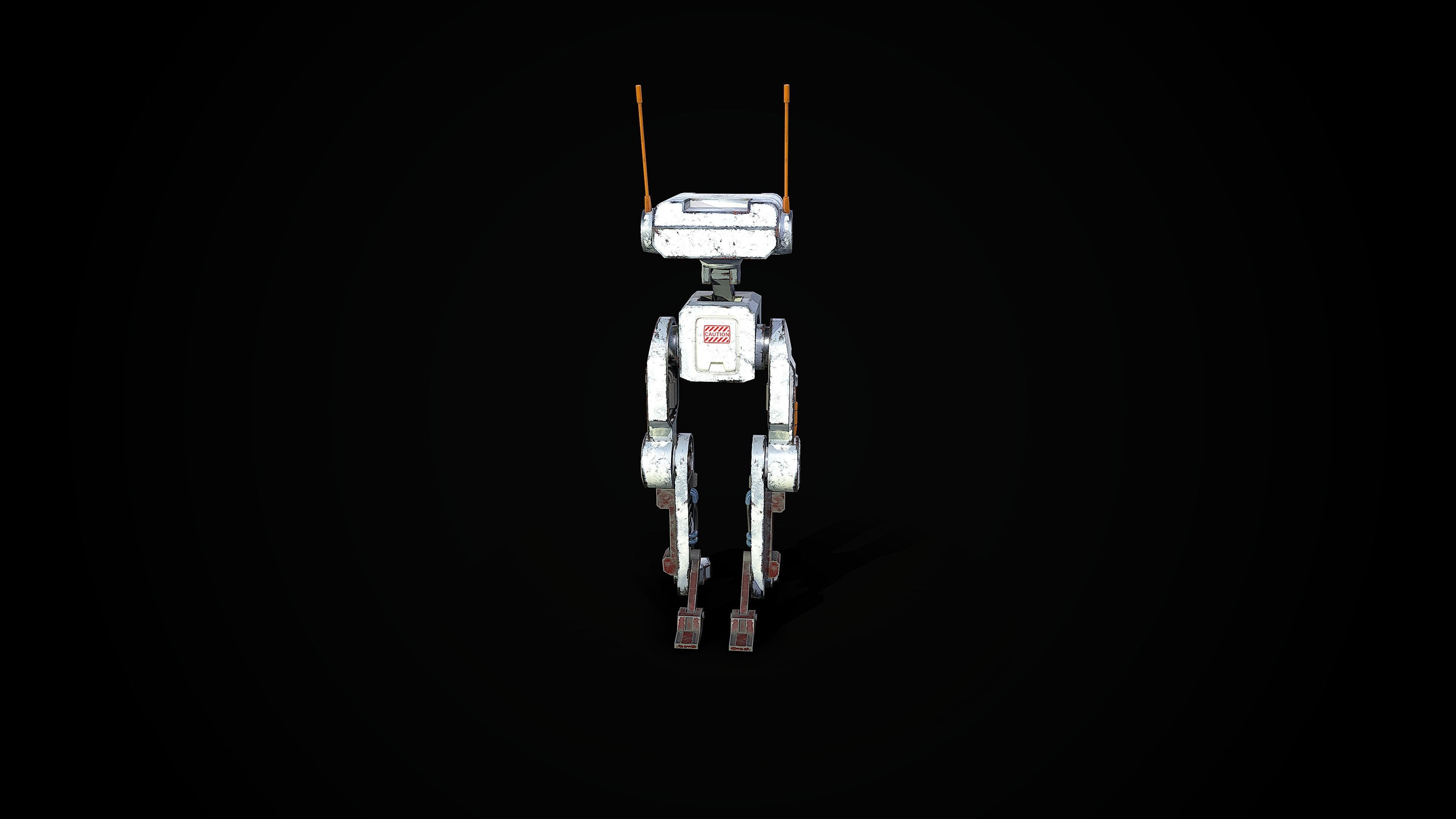 Robot Low-poly 3D model_6