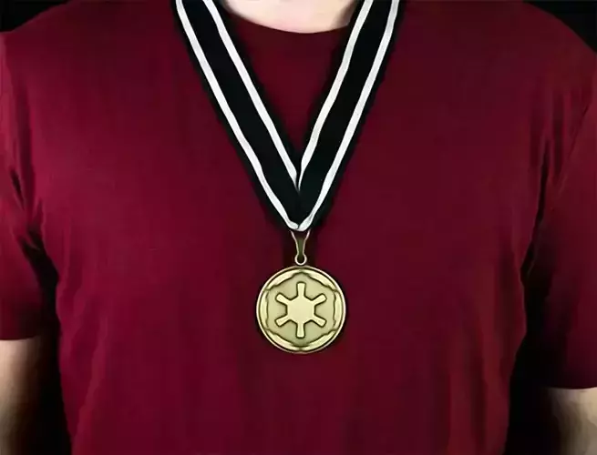 Mandalorian Empire Imperial Crest Medal  - Star Wars 3D print model