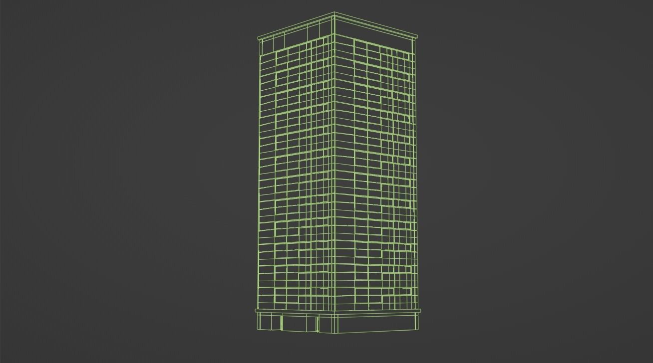 Residential Building PBR Model Low-poly 3D model_8
