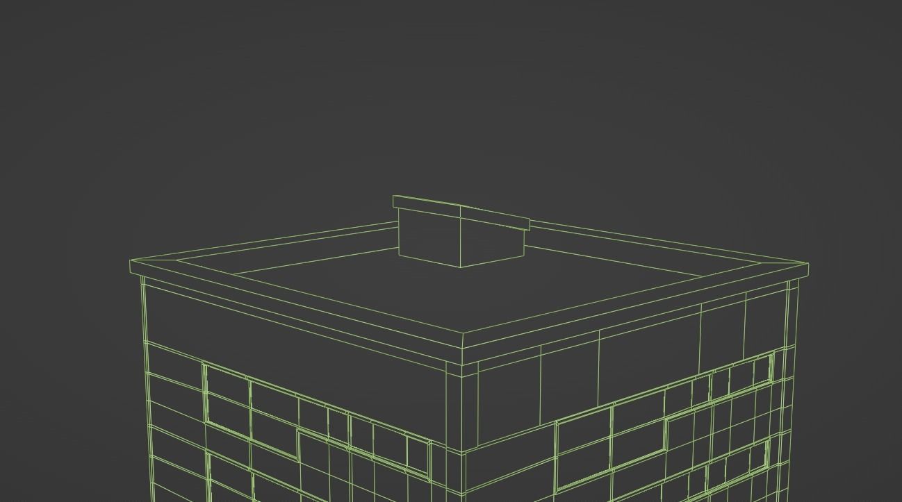 Residential Building PBR Model Low-poly 3D model_12