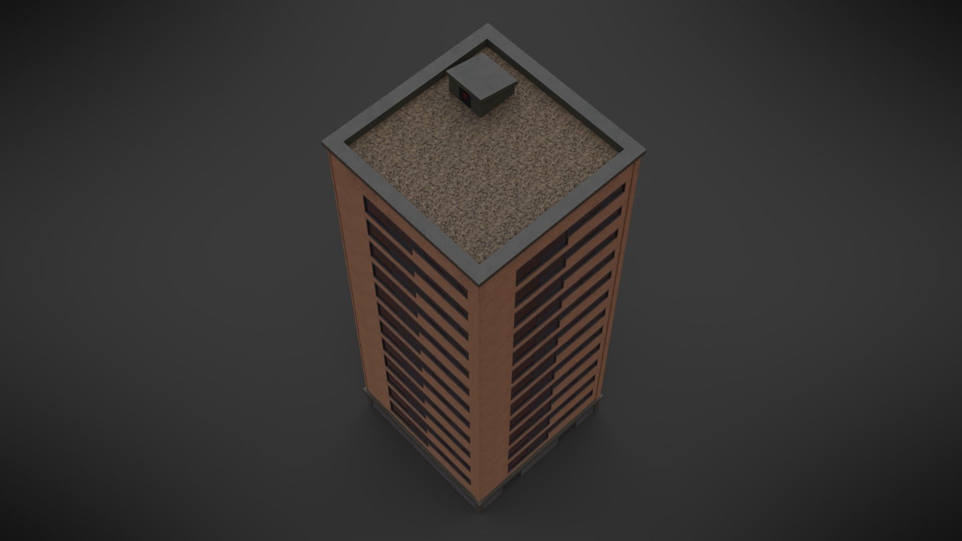 Residential Building PBR Model Low-poly 3D model_3