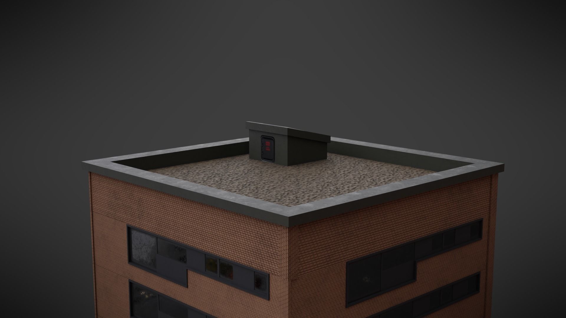 Residential Building PBR Model Low-poly 3D model_5