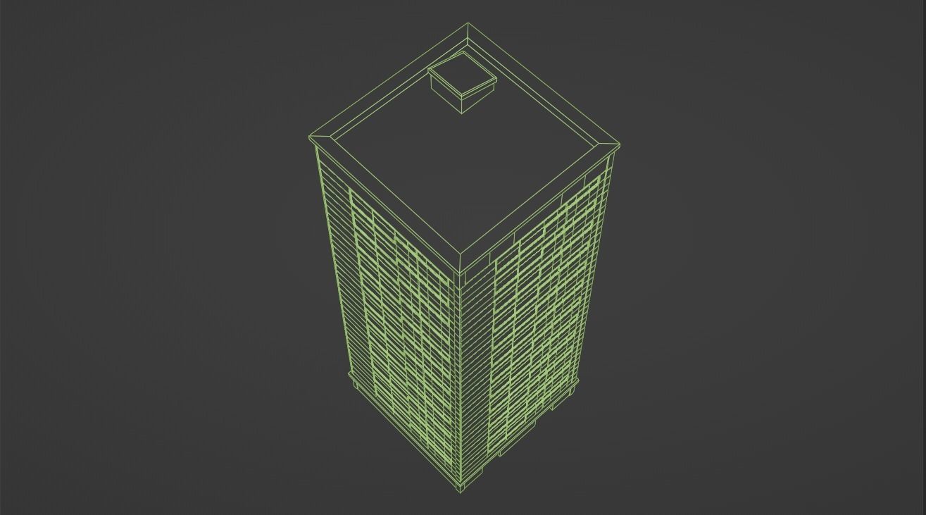 Residential Building PBR Model Low-poly 3D model_10