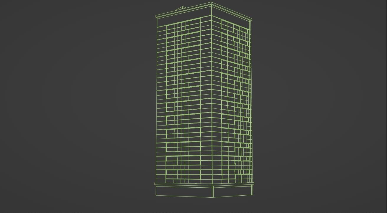 Residential Building PBR Model Low-poly 3D model_9