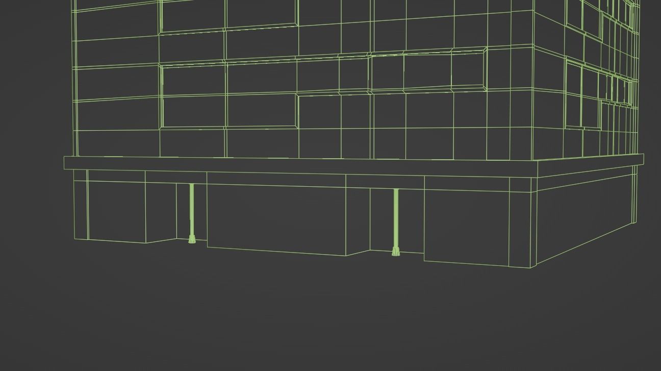 Residential Building PBR Model Low-poly 3D model_11