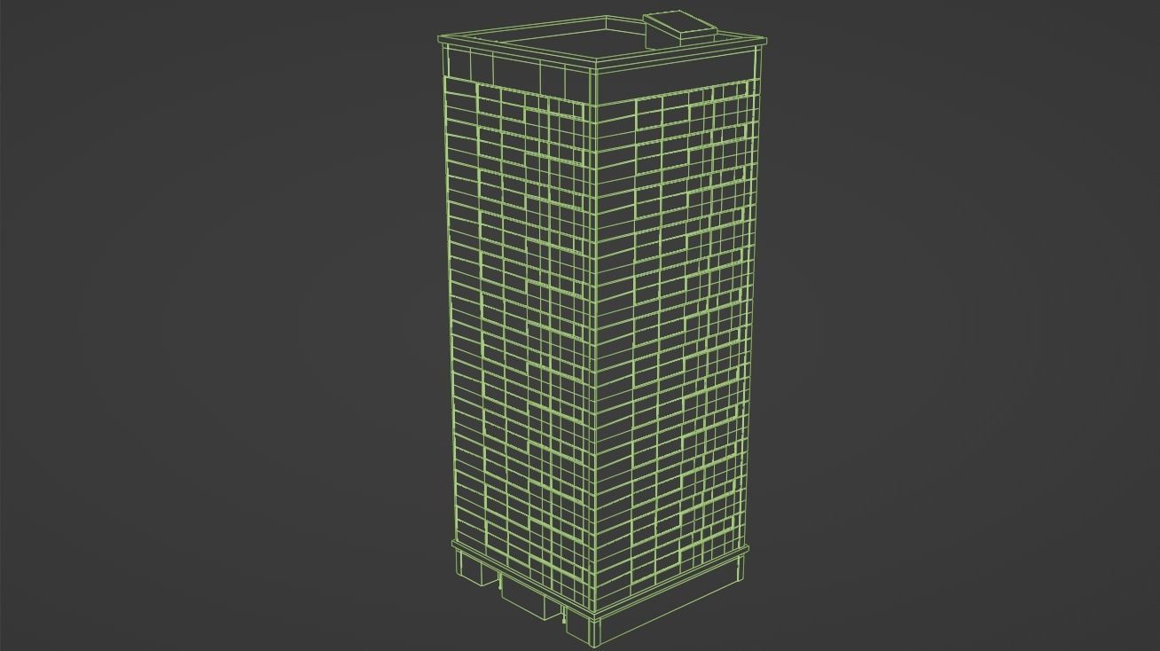 Residential Building PBR Model Low-poly 3D model_7