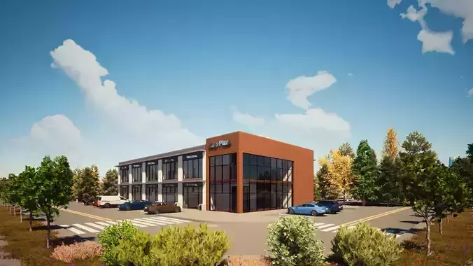 Strip Plaza - Strip Mall Revit and Twinmotion 