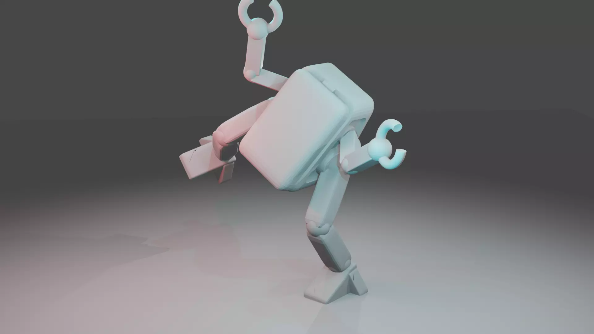 robot mech low detailed 3D model_0