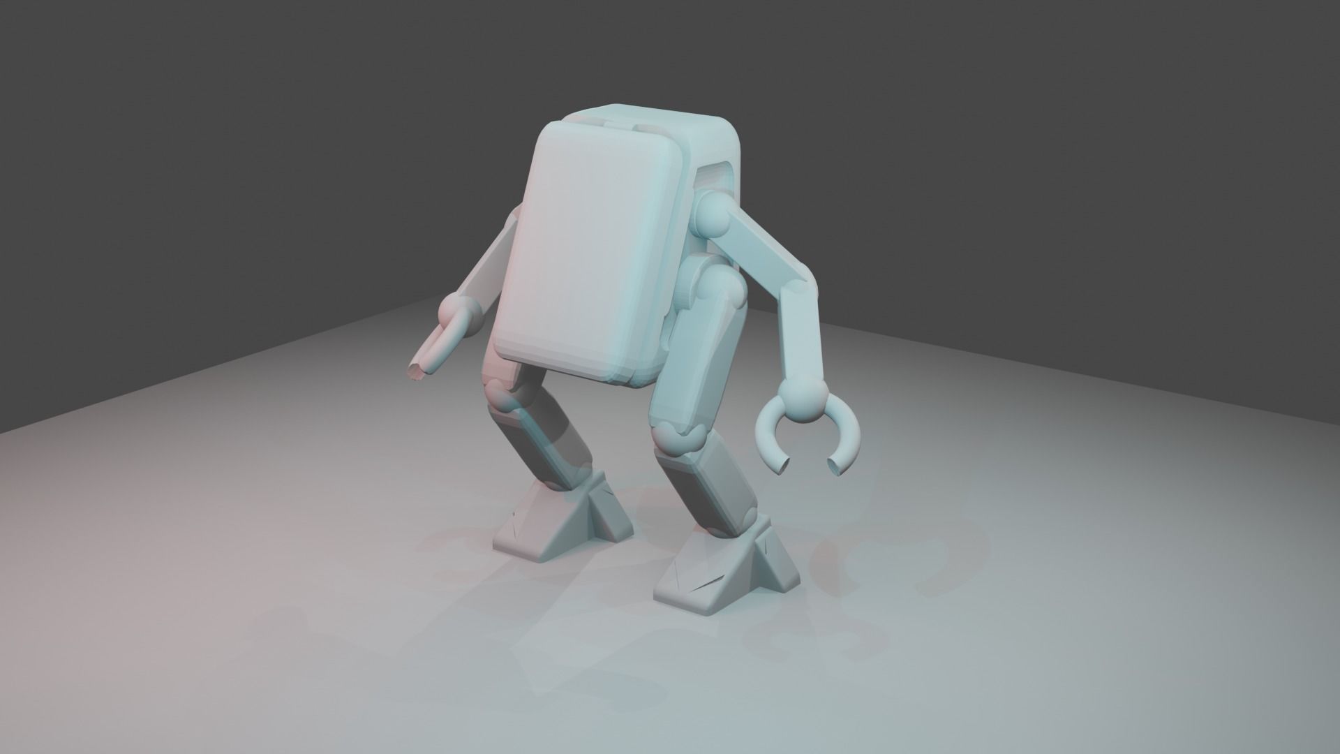 robot mech low detailed 3D model_1