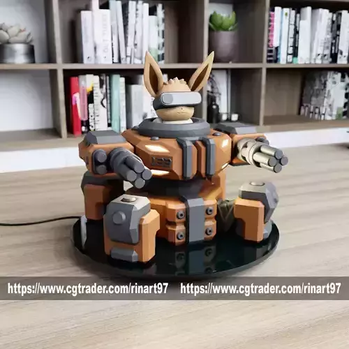 POKEMON - eevee mecha tank EASY PRINT NO SUPPORT