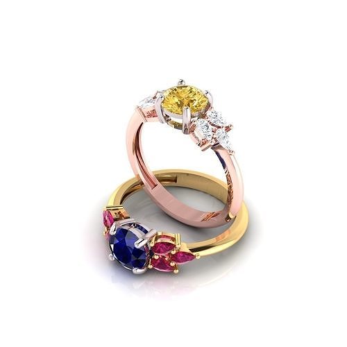 6 Pear Ring  3D print model