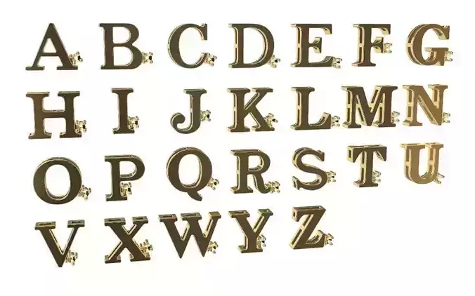 Pingentes do alfabeto