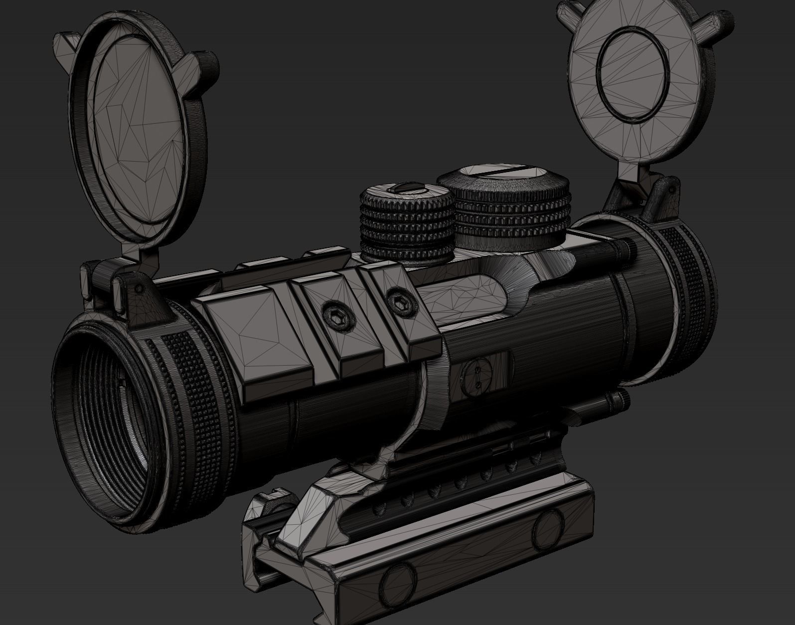 Vortex Spitfire 3x Prism Scope - High-poly 3D model_11