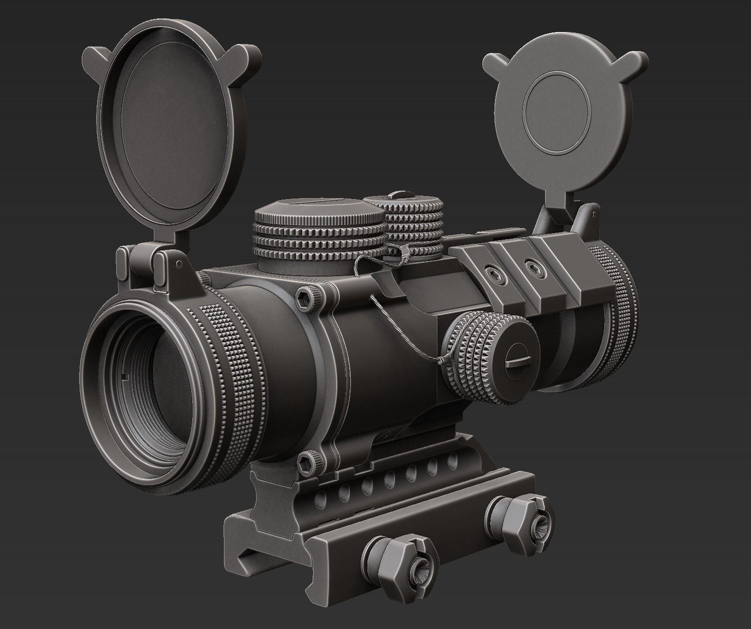 Vortex Spitfire 3x Prism Scope - High-poly 3D model_6
