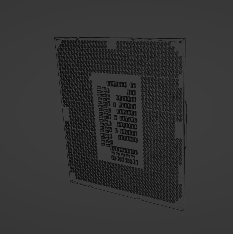 Intel CPU i7 13700k Free low-poly 3D model_4