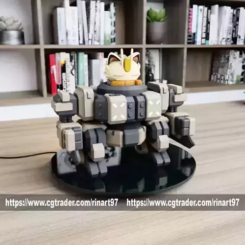 POKEMON - MEOWTH MECHA TANK EASY PRINT NO SUPPORT