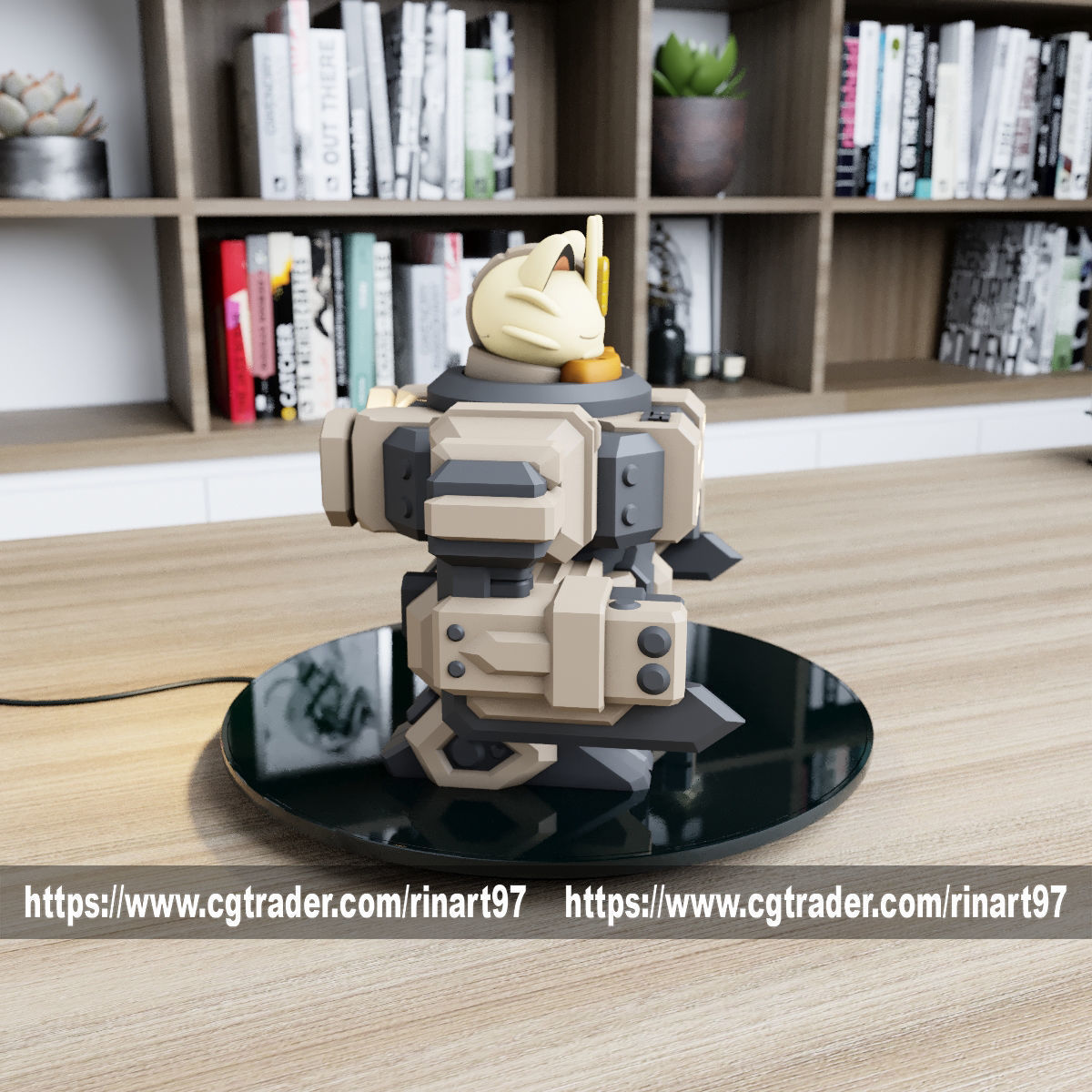POKEMON - MEOWTH MECHA TANK EASY PRINT NO SUPPORT 3D print model_2