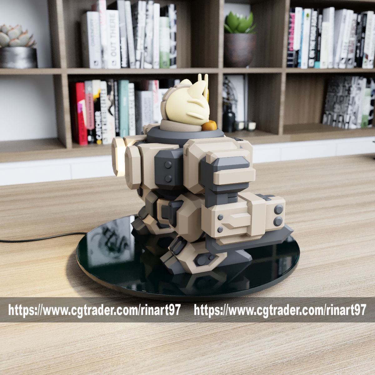 POKEMON - MEOWTH MECHA TANK EASY PRINT NO SUPPORT 3D print model_4